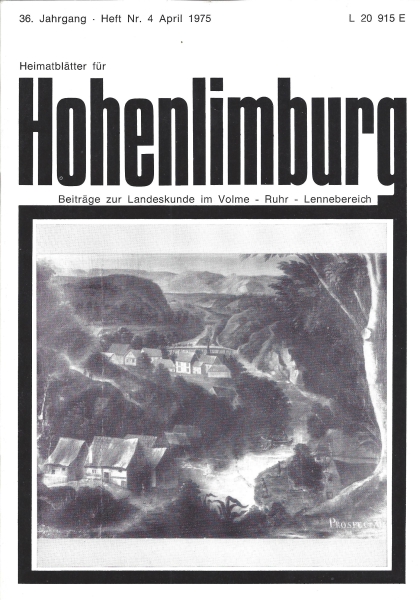 1975 04 Limburg um 1630, Detail des Originalölgemäldes im Fürstensaal Schlossmuseums Hohenlimburg. Foto: Kamhues 1974