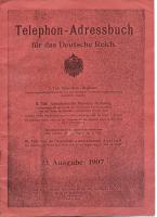 Telephon-Adressbuch für das Deutsche Reich, 23. Ausgabe, 1907