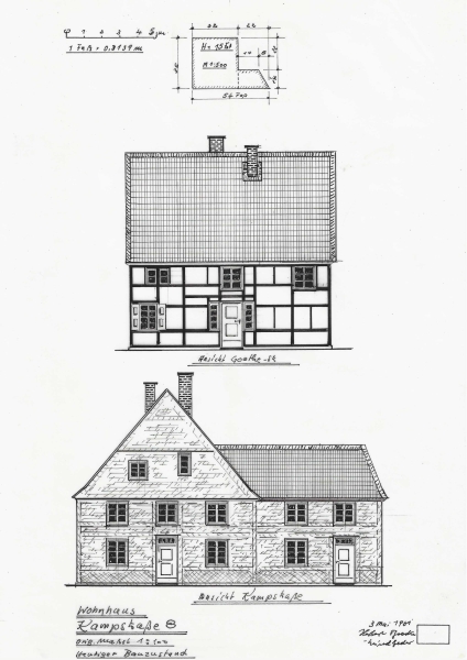 Wohnhaus Kampstraße 8, heute Gaußstraße