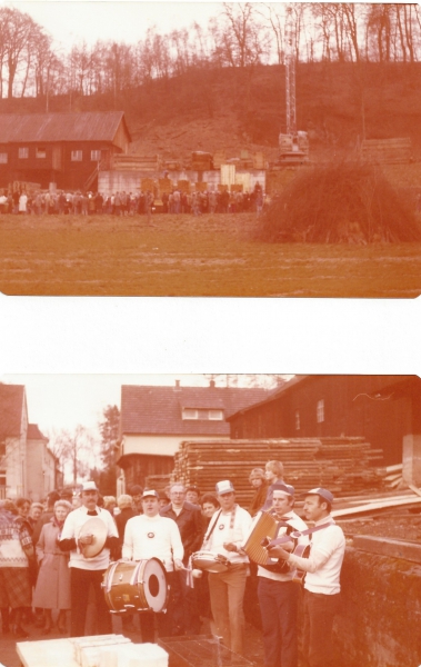 Osterfeuer in Holthausen 1980