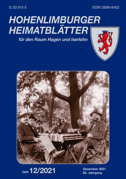 2021 12 Die Herren der Hohenlimburger Bismarckecke tagen um 1910 in der Gartenwirtschaft des Lokals Wemheuer. Foto: Stadtarchiv Hagen