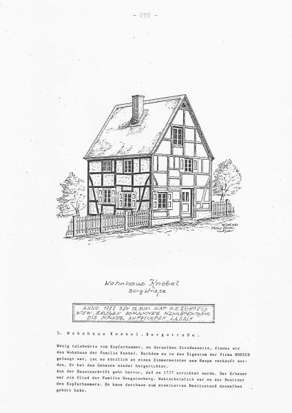 Wohnhaus Knebel Bergstraße, heute Schleipenbergstraße