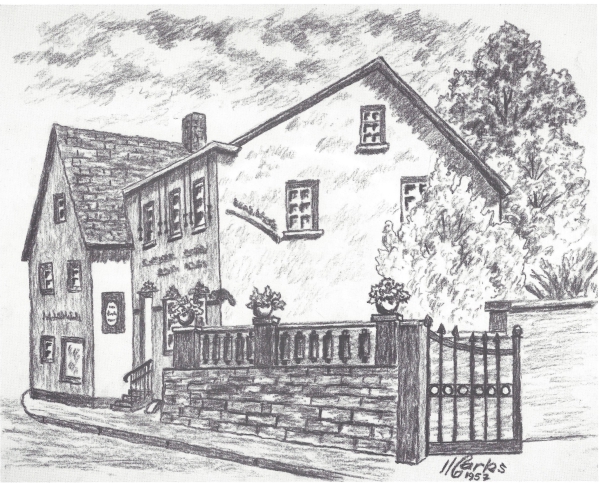 Bäckerei und Gaststätte Otto Koll, Marks 1957