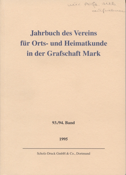 Jahrbuch des Vereins für Orts- und Heimatkunde in der Grafschaft Mark