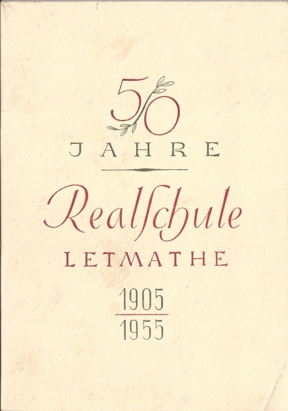 Realschule Letmathe - Juni 1955