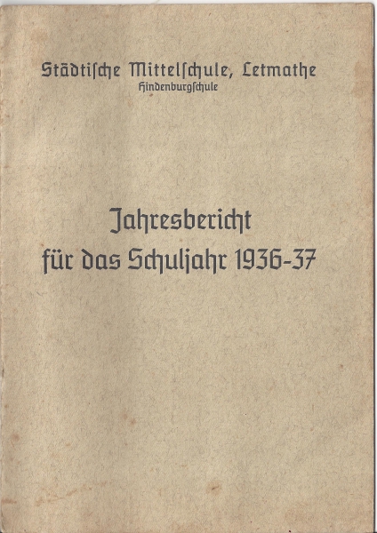 Städtische Mittelschule Hindenburgschule Letmathe