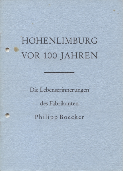 Hohenlimburg vor 100 Jahren, 1961