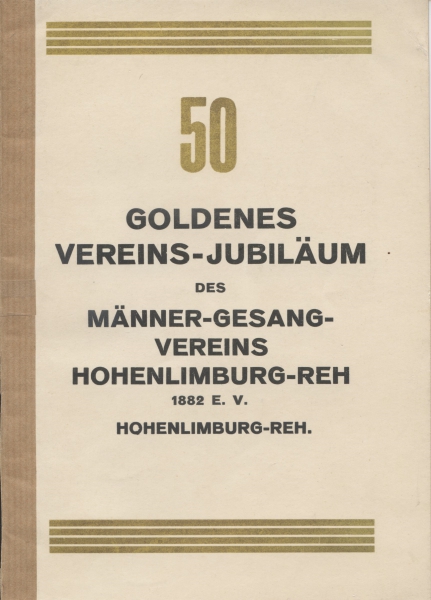 Männer-Gesang-Verein Hohenlimburg-Reh 1822 e. V.  50 Goldenes Vereinsjubiläum