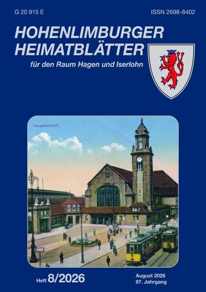 2026 08 Hagen Hauprbahnhof, kolorierte Ansichtskarte (Ausschnitt) Poststempel Hagen 13.1 [19]26. Repro Foto: Widbert Felka
