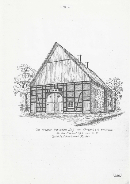 Ehemal. Raschen-Hof am Emsenbach um 1960