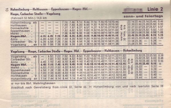 Fahrplan 1965