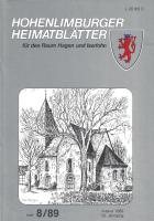 1989 08 Blick auf die Hennener Dorfkirche. Federzeichnung von Karin Hinzmann.