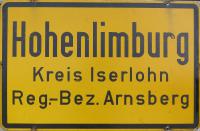Ortseingangsschild Hohenlimburg