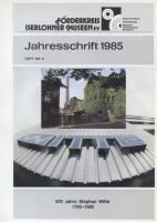 Förderkreis Iserlohner Museen e. V., Jahresschrift 1980 - 1985