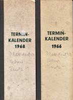 Terminkalender 1968 und 1966