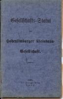 Gesellschafts-Statut der Hohenlimburger Kleinbahn Gesellschaft, 1908