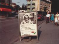 Wahlplakat Marie Schumann in der Möllerstraße
